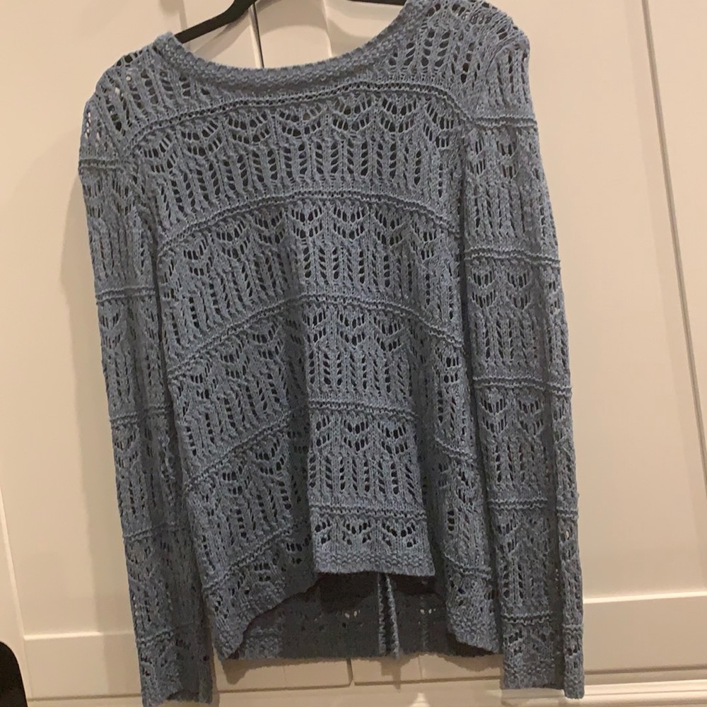 SFERA LIGHT BLUE KNIT OPEN-BACK SUMMER SWEATER 🌞